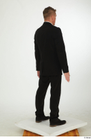  Steve Q black oxford shoes black trousers bow tie dressed smoking jacket smoking trousers standing whole body 0006.jpg